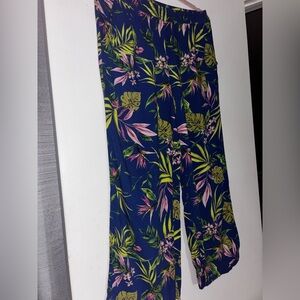 Blue Floral Pants H&M